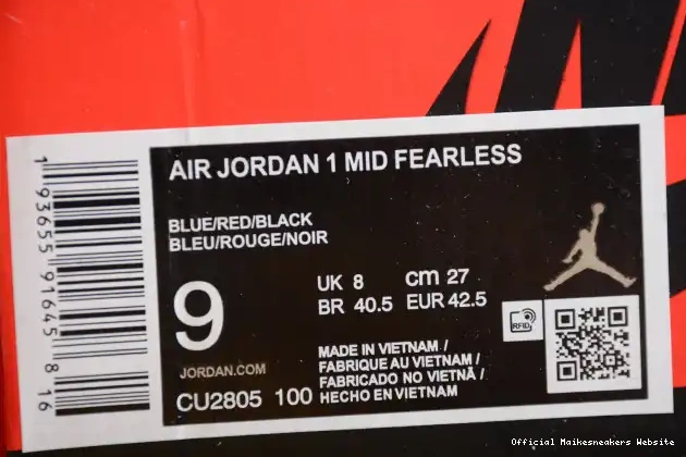Official Maikesneakers Mid the Great 1 CU2805-100 Fearless Jordan Blue SE Air 0413